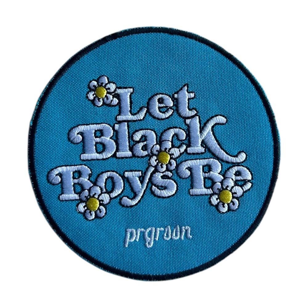 Blue “Let Black Boys Be” Iron On Patch